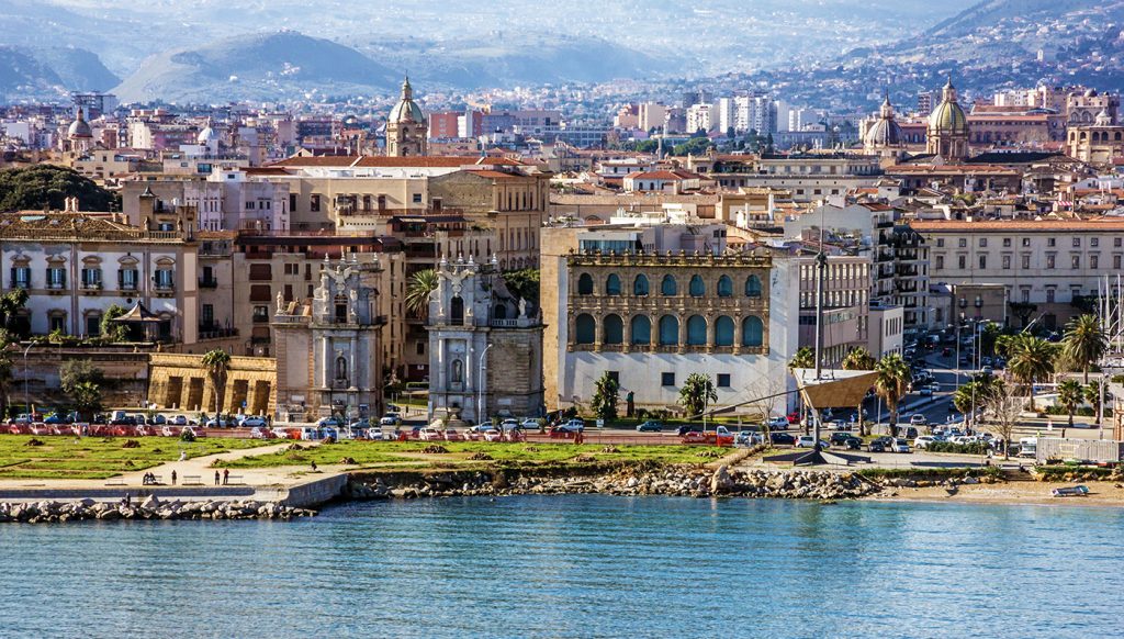 Palermo, Sicily, Italy. Seafront view